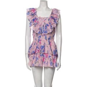 loveshack fancy mini pink floral dress